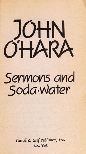 Couverture : Sermons and Soda-Water