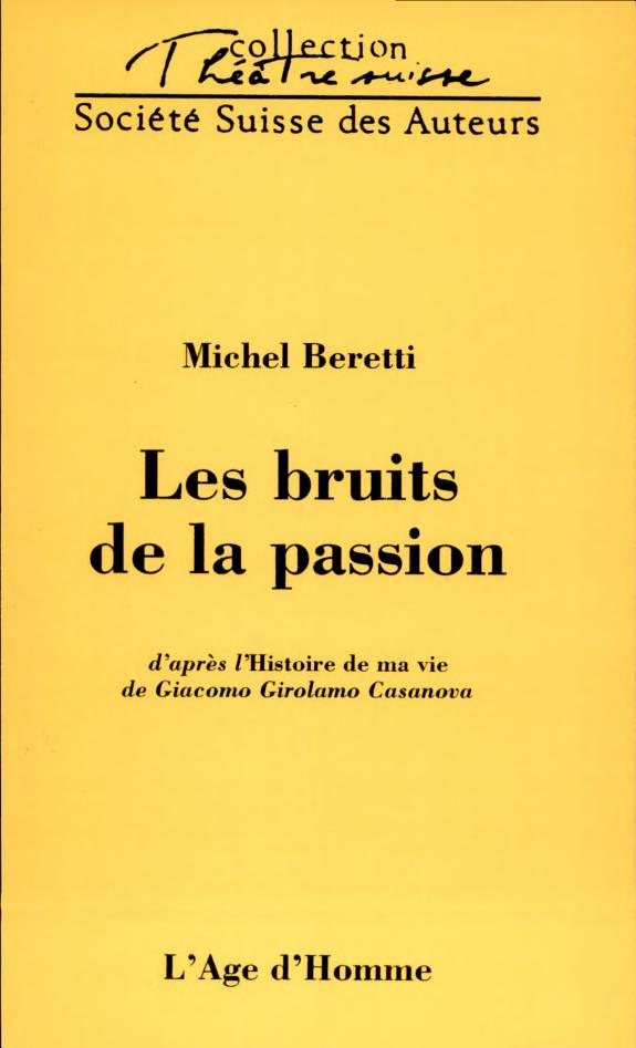 Couverture : Les bruits de la passion