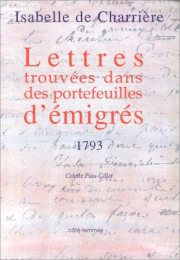 Couverture : Lettres trouvées dans des portefeuilles d'émigrés 1793