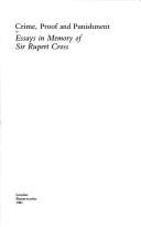 Couverture : Crime, proof and punishment