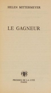 Couverture : Le Gagneur