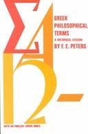 Couverture : Greek Philosophical Terms
