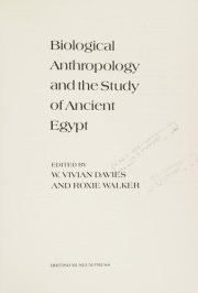 Couverture : Biological anthropology and the study of ancient Egypt