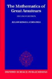 Couverture : The mathematics of great amateurs