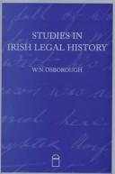 Couverture : Studies in Irish legal history