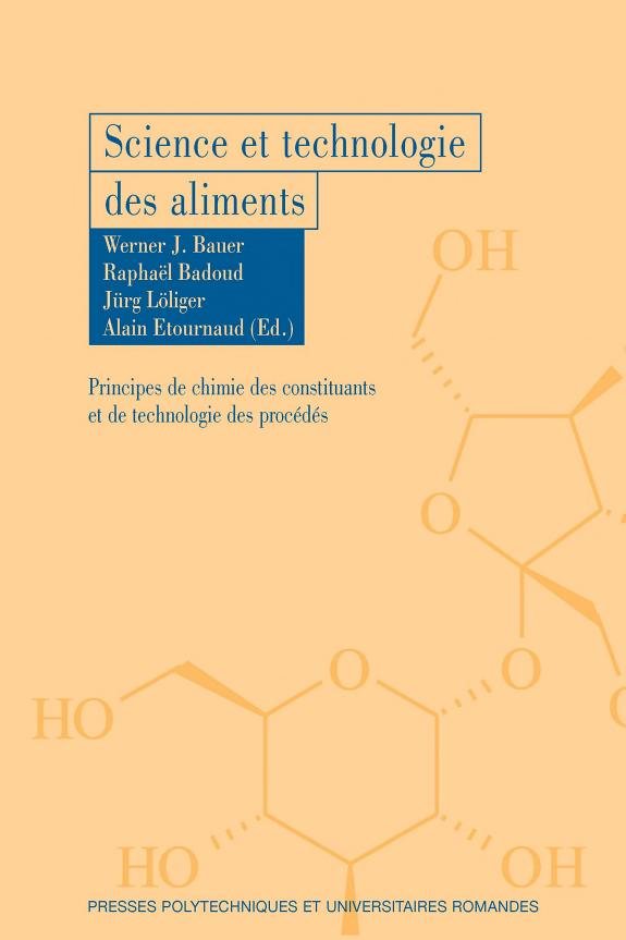 Couverture : Science et technologie des aliments