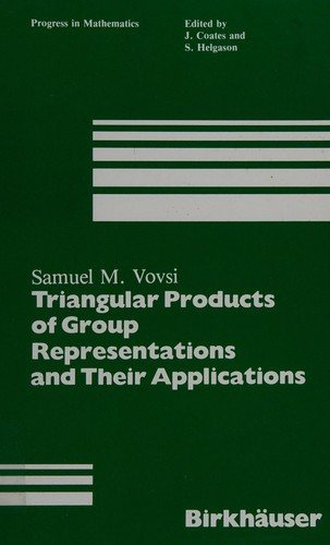 Couverture : Triangular products of group representations and their applications