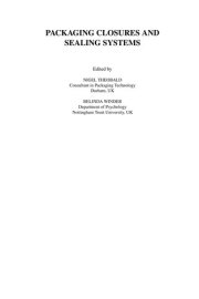Couverture : Packaging closures and sealing systems