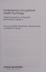 Couverture : Contemporary occupational health psychology