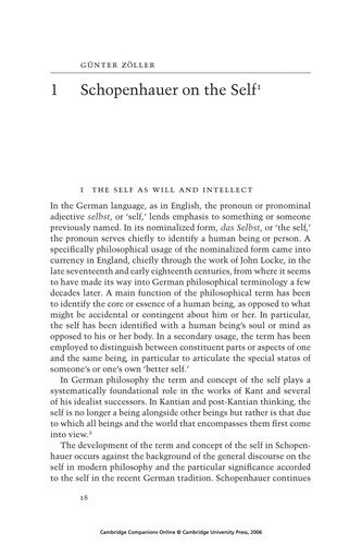 Couverture : The Cambridge companion to Schopenhauer