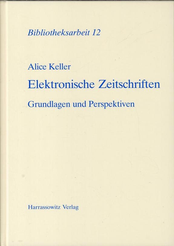Couverture : Elektronische Zeitschriften