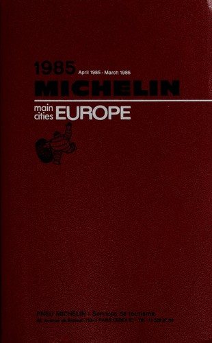 Couverture : Michelin Red-Cities Europe