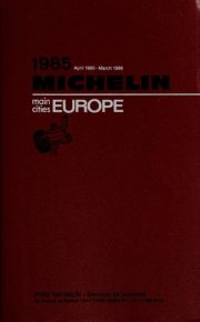 Couverture : Michelin Red-Cities Europe