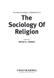 Couverture : The new Blackwell companion to the sociology of religion