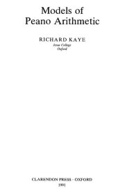 Couverture : Models of Peano arithmetic