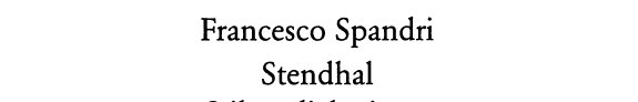 Couverture : Stendhal