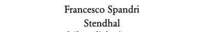 Couverture : Stendhal