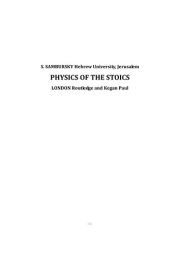 Couverture : Physics of the Stoics