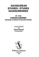 Couverture : Saussurean studies =