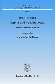 Couverture : Gesetz und lebendes Recht