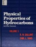 Couverture : Physical properties of hydrocarbons