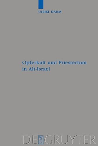 Couverture : Opferkult un Priestertum in Alt-Israel