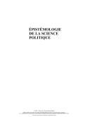Couverture : Épistémologie de la science politique