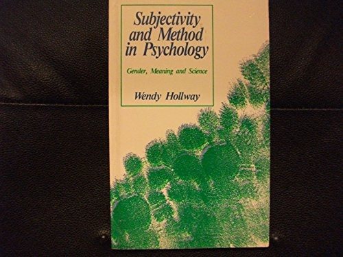Couverture : Subjectivity and method in psychology