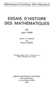 Couverture : Essais d'histoire des mathématiques