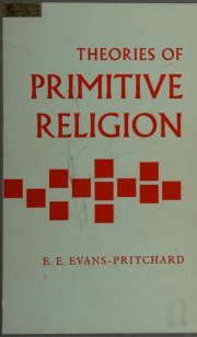 Couverture : Theories of primitive religion