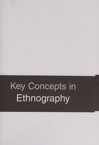 Couverture : Key concepts in ethnography