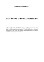 Couverture : New topics in food engineering
