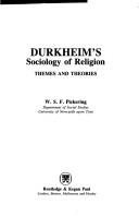 Couverture : Durkheim's sociology of religion