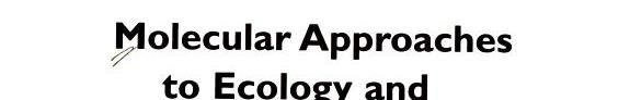 Couverture : Molecular approaches to ecology and evolution
