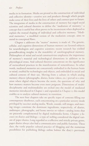 Couverture : Mediated memories in the digital age
