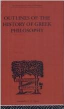 Couverture : Outlines of the History of Greek Philosophy (International Library of Philosophy)