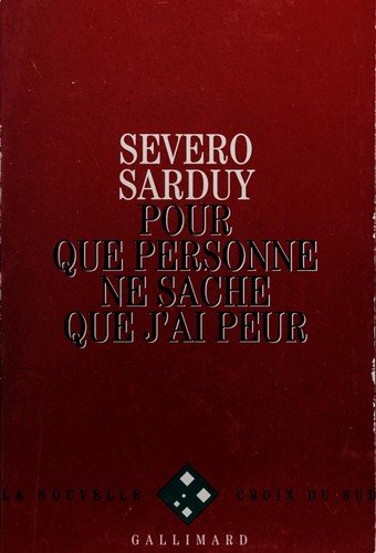 Couverture : Pour que personne ne sache que j'ai peur