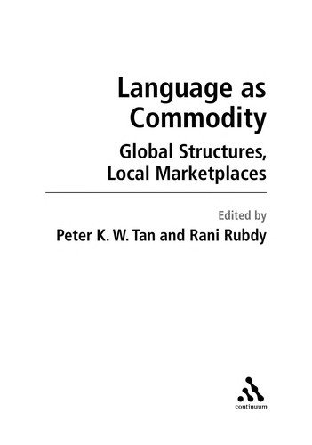 Couverture : Language as commodity