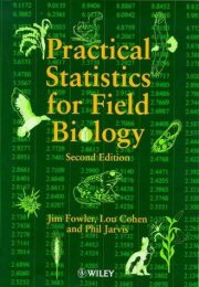 Couverture : Practical statistics for field biology