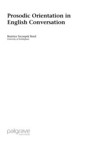 Couverture : Prosodic Orientation in English Conversation