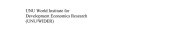 Couverture : Social and economic policies to prevent complex humanitarian emergencies
