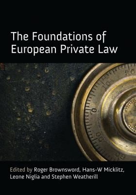 Couverture : The Foundations Of European Private Law