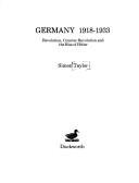 Couverture : Germany, 1918-1933