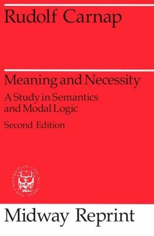 Couverture : Meaning and Necessity