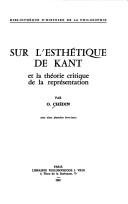 Couverture : Sur l'esthétique de Kant
