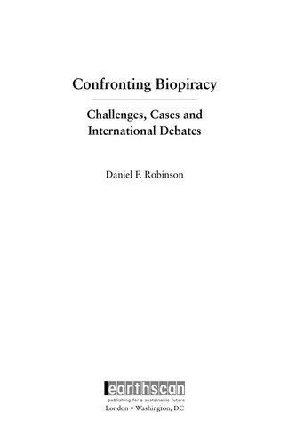 Couverture : Confronting biopiracy