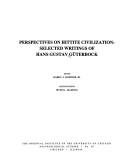 Couverture : Perspectives on Hittite civilization