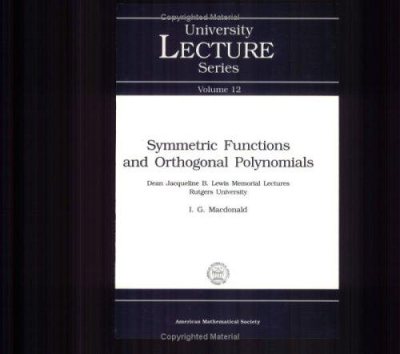 Couverture : Symmetric functions and orthogonal polynomials