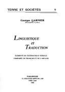 Couverture : Linguistique et traduction