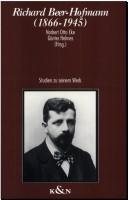 Couverture : Richard Beer-Hofmann (1866-1945)